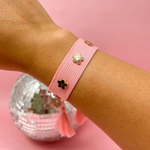 Woven Stacker Bracelet - Pink