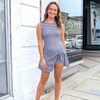Quincy Athletic Wrap Dress - Black Gingham