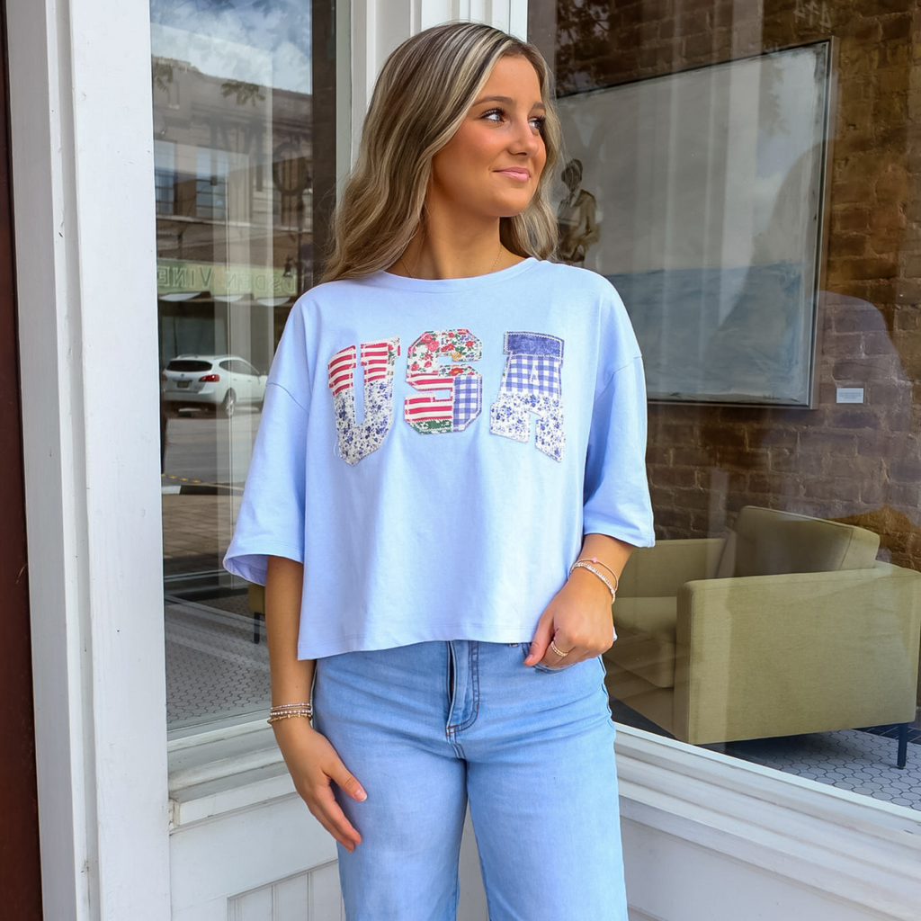Patriotic Patchwork Top