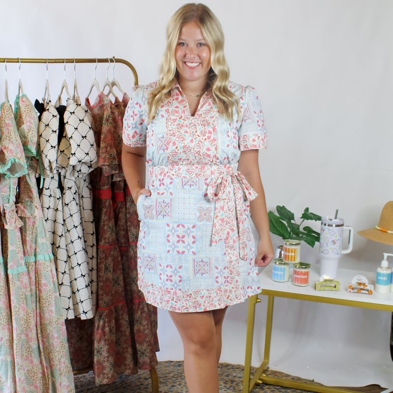 Frankie Faux Wrap Mini Dress